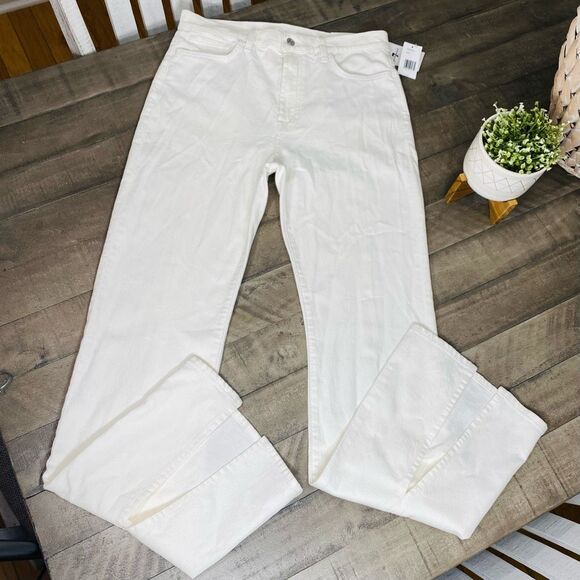 7 For All Mankind Women's White Boot Cut Jeans - Picture 4 of 15